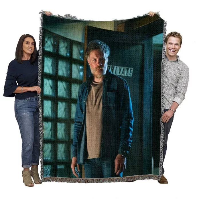No One Gets Out Alive Movie Marc Menchaca Woven Blanket