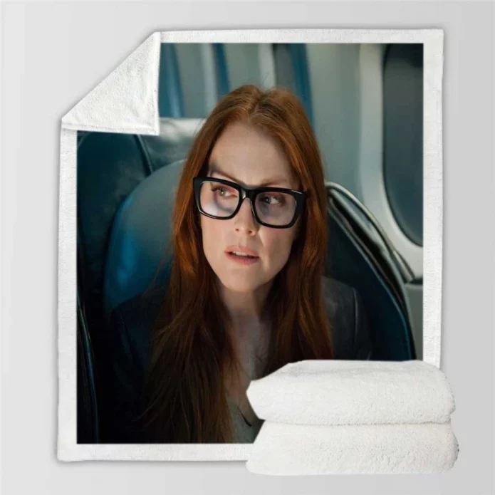 Non-Stop Movie Julianne Moore Sherpa Fleece Blanket