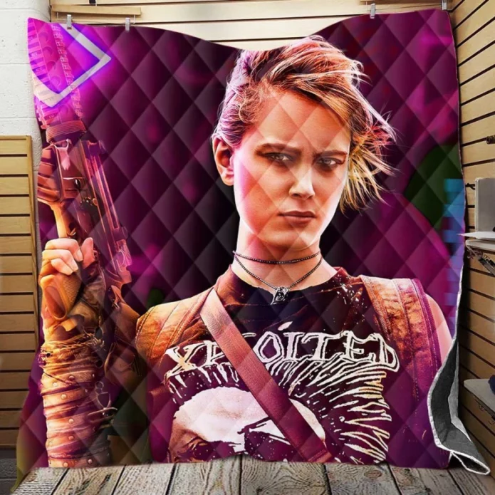 Nora Arnezeder as Lilly The Coyote in Army of the Dead Movie Quilt Blanket