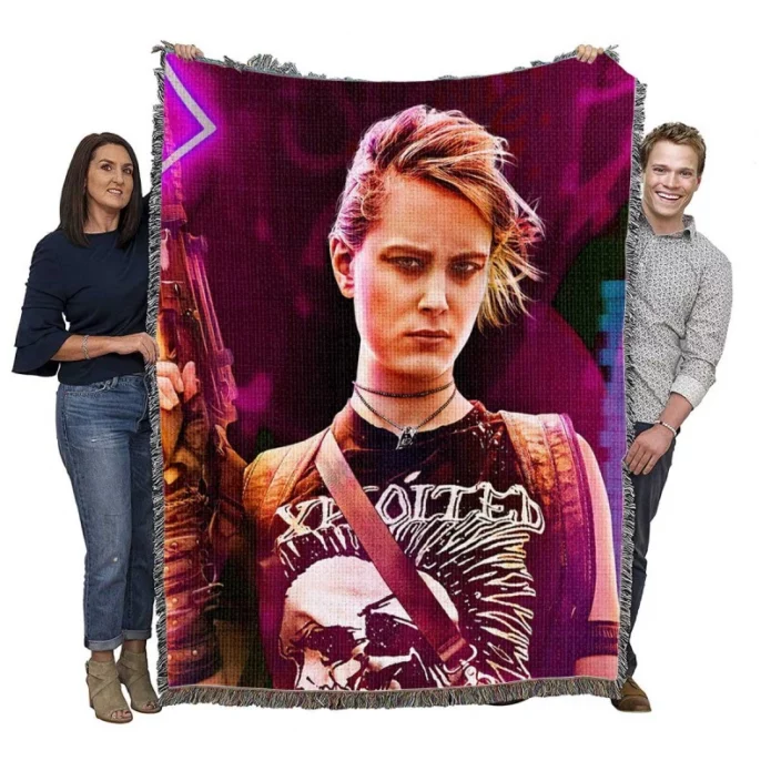 Nora Arnezeder as Lilly The Coyote in Army of the Dead Movie Woven Blanket