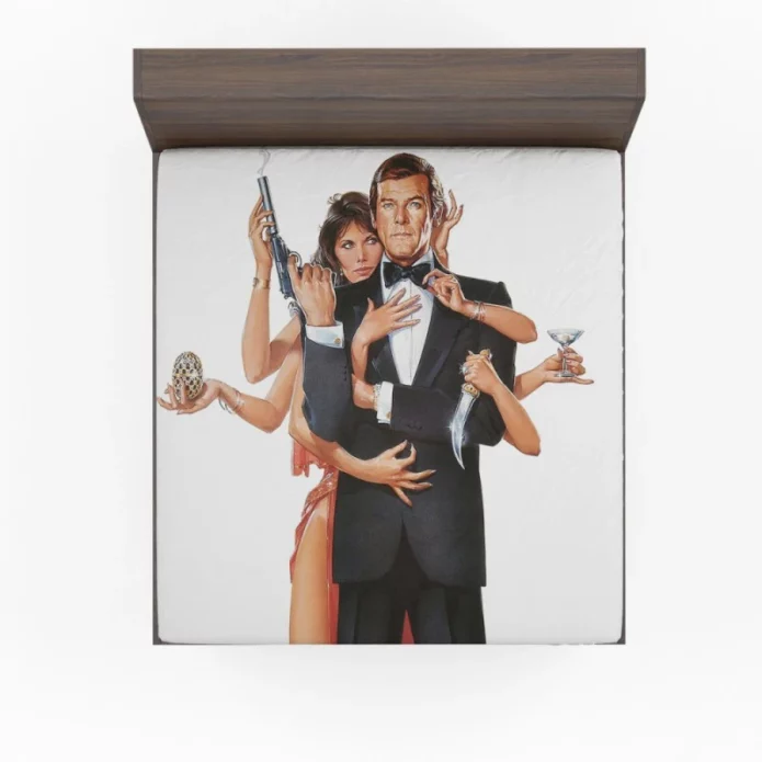 Octopussy Movie James Bond Roger Moore Maud Adams Fitted Sheet