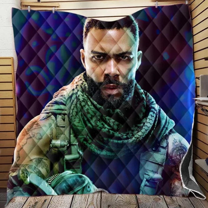 Omari Hardwick as Vanderohe in Army of the Dead Movie Quilt Blanket