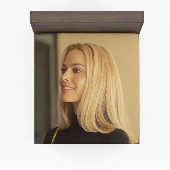 Once Upon A Time In Hollywood Movie Margot Robbie Fitted Sheet