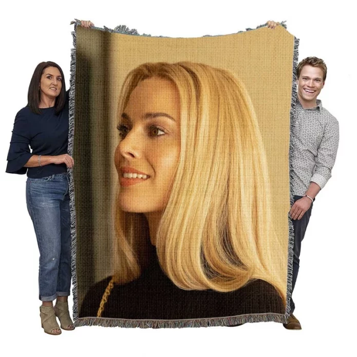 Once Upon A Time In Hollywood Movie Margot Robbie Woven Blanket