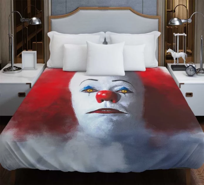 Painting of Pennywise in It Movie Duvet Cover