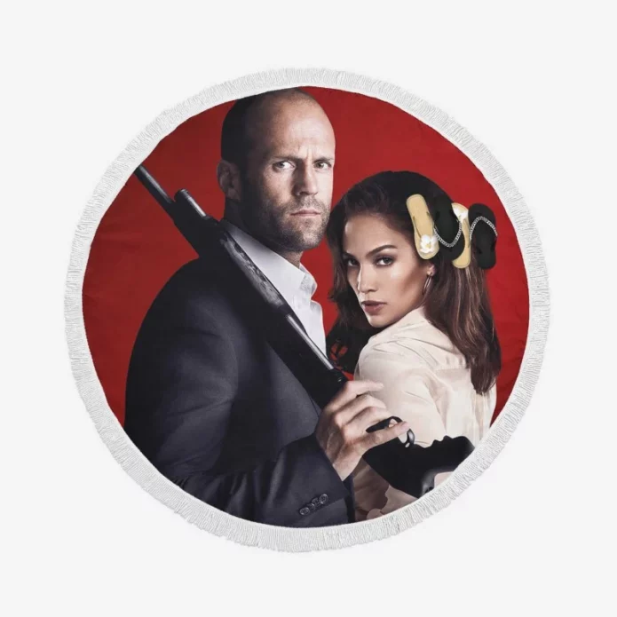 Parker Movie Jennifer Lopez Jason Statham Round Beach Towel