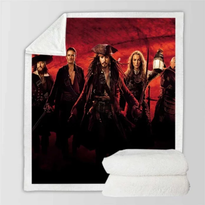 Pirates Of The Caribbean At Worlds End Movie Sherpa Fleece Blanket