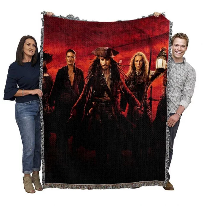 Pirates Of The Caribbean At Worlds End Movie Woven Blanket