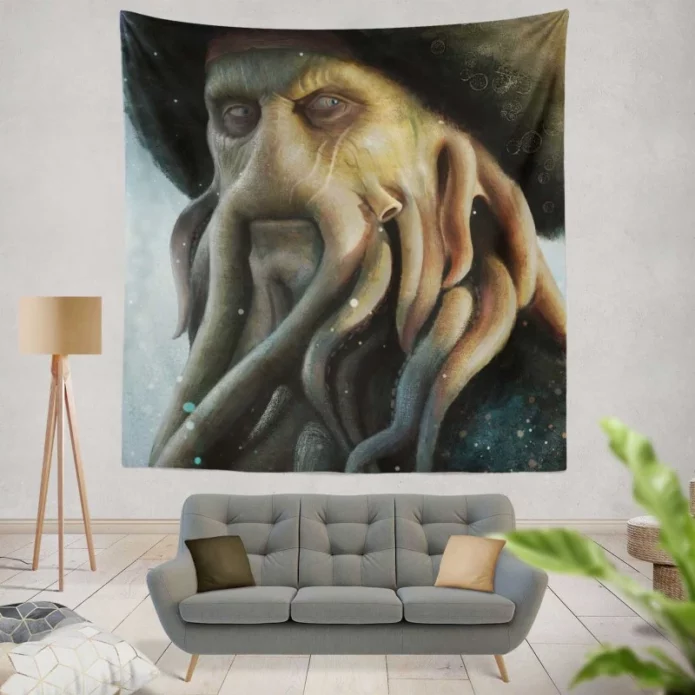 Pirates Of The Caribbean Movie Davy Jones Wall Hanging Tapestry