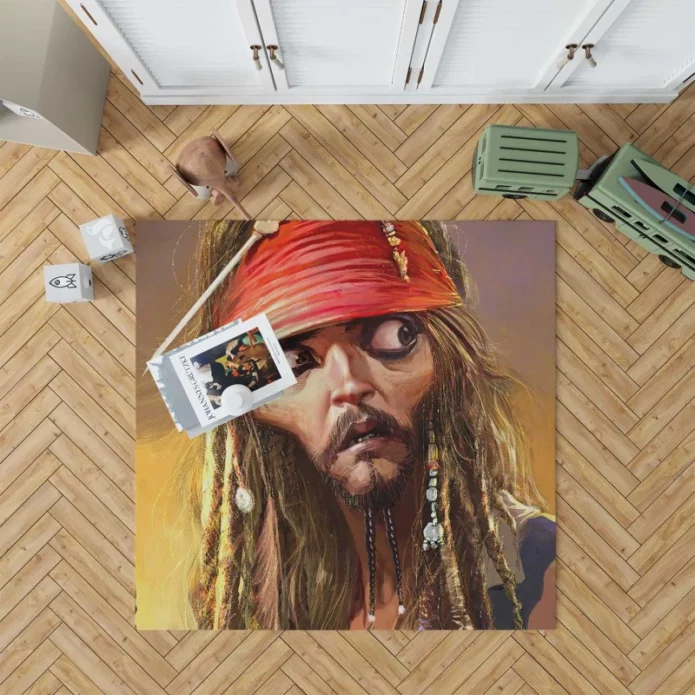 Pirates Of The Caribbean Movie Jack Sparrow Rug