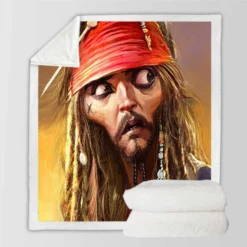 Pirates Of The Caribbean Movie Jack Sparrow Sherpa Fleece Blanket