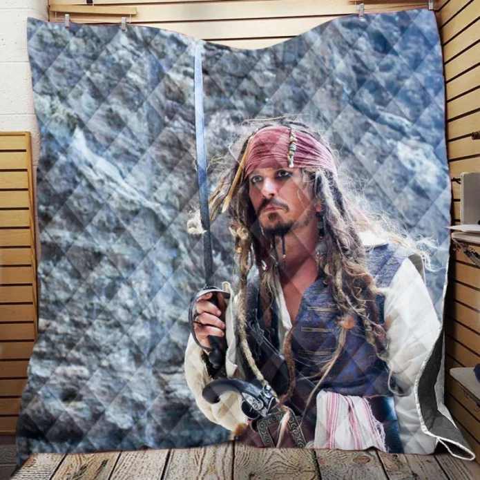 Pirates of the Caribbean On Stranger Tides Movie Jack Sparrow Quilt Blanket