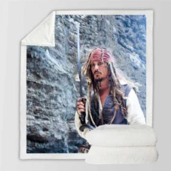 Pirates of the Caribbean On Stranger Tides Movie Jack Sparrow Sherpa Fleece Blanket