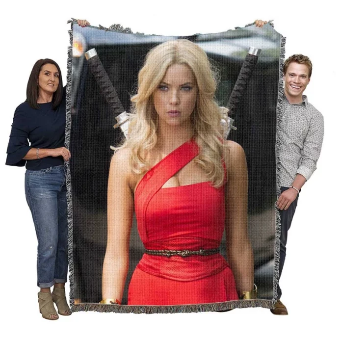 Pixels Movie Ashley Benson Woven Blanket