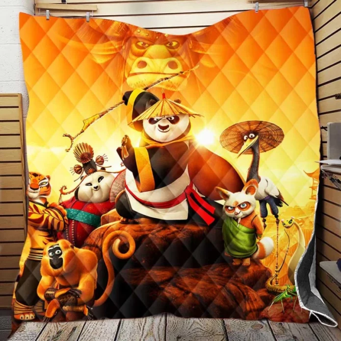 Po in Kung Fu Panda 3 Movie Kids Comedy Quilt Blanket