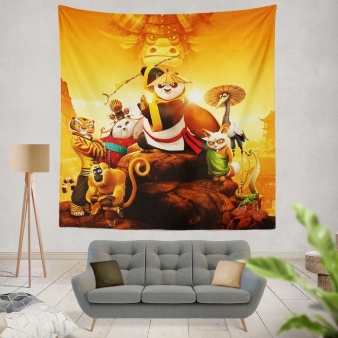 Po in Kung Fu Panda 3 Movie Kids Comedy Wall Hanging Tapestry