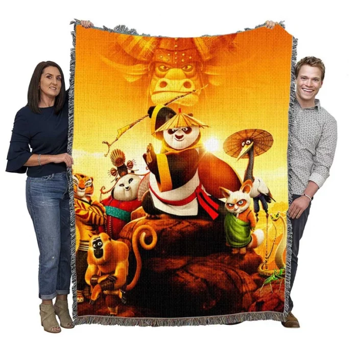 Po in Kung Fu Panda 3 Movie Kids Comedy Woven Blanket