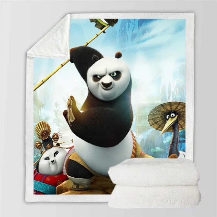 Po in Kung Fu Panda 3 Movie Sherpa Fleece Blanket