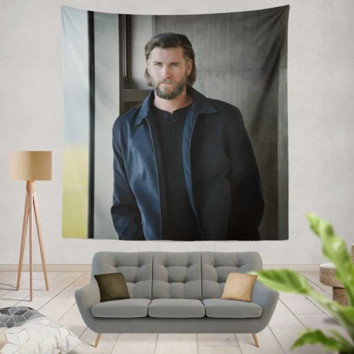 Poker Face Movie Liam Hemsworth Wall Hanging Tapestry