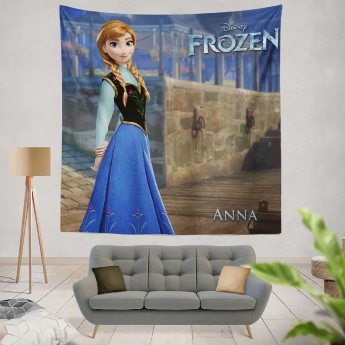 Princess Anna in Disney Frozen Movie Wall Hanging Tapestry