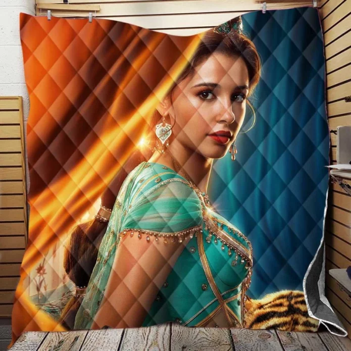 Princess Jamine Naomi Scott in Aladdin Movie Quilt Blanket