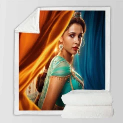 Princess Jamine Naomi Scott in Aladdin Movie Sherpa Fleece Blanket