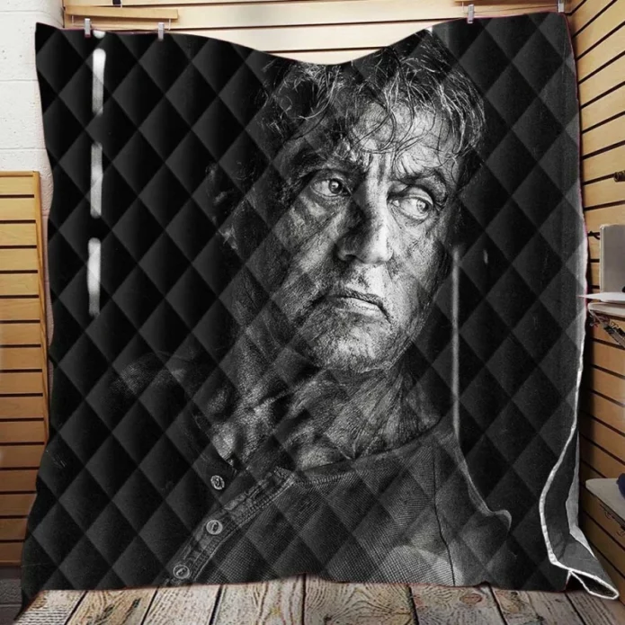 Rambo Last Blood Movie Sylvester Stallone Quilt Blanket