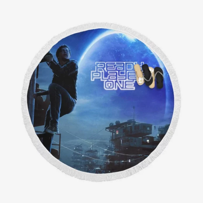 Ready Player One Movie Tye Sheridan Round Beach Towel