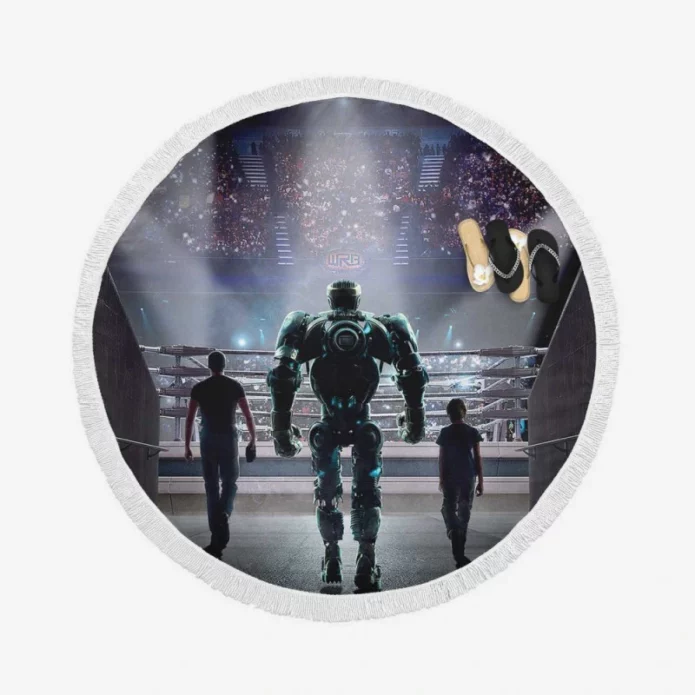 Real Steel Movie Round Beach Towel