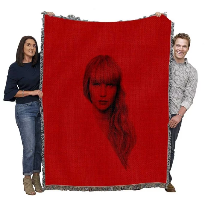 Red Sparrow Movie Jennifer Lawrence Woven Blanket
