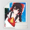 Reimu Hakurei Touhou Sherpa Fleece Blanket