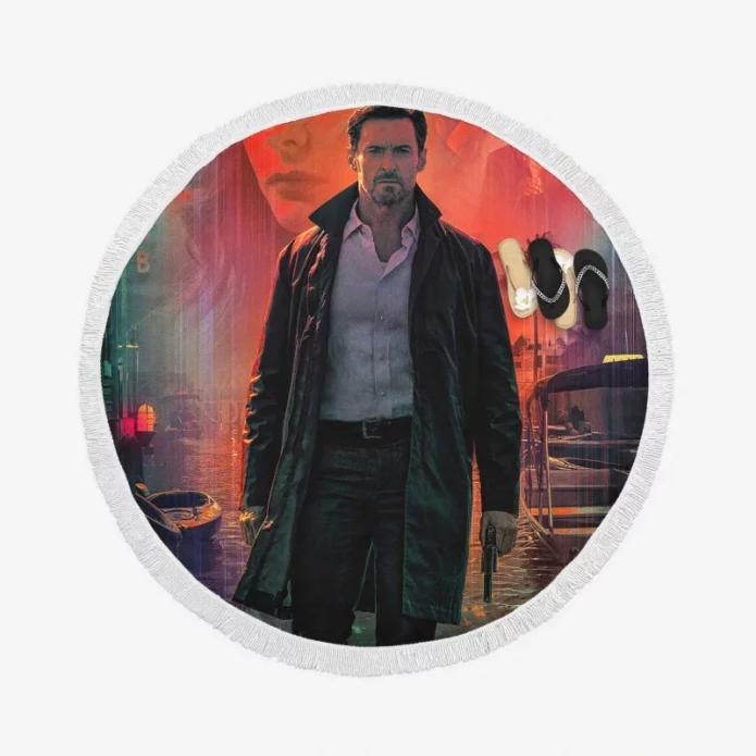 Reminiscence Movie Hugh Jackman Round Beach Towel