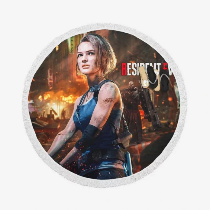 Resident Evil 3 Movie Jill Valentine Round Beach Towel