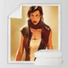 Resident Evil Extinction Movie Milla Jovovich Alice Sherpa Fleece Blanket