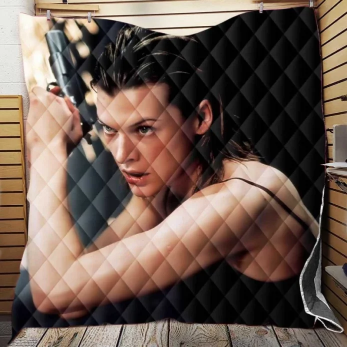 Resident Evil Movie Milla Jovovich Quilt Blanket