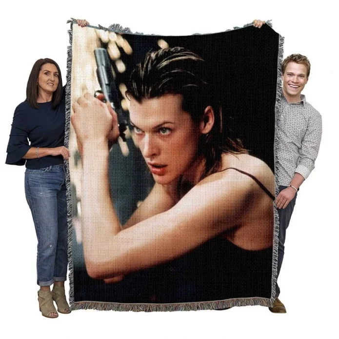 Resident Evil Movie Milla Jovovich Woven Blanket