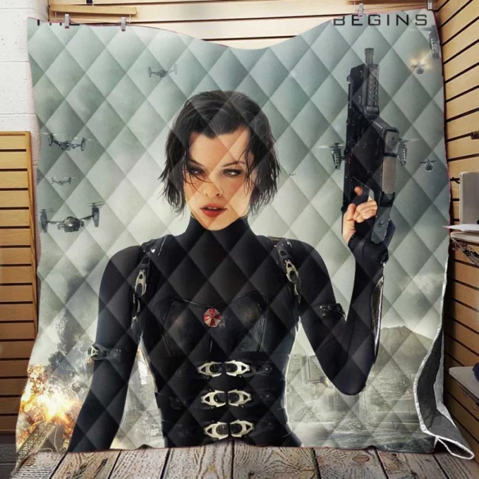 Resident Evil Retribution Movie Milla Jovovich Quilt Blanket