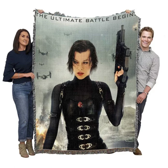 Resident Evil Retribution Movie Milla Jovovich Woven Blanket