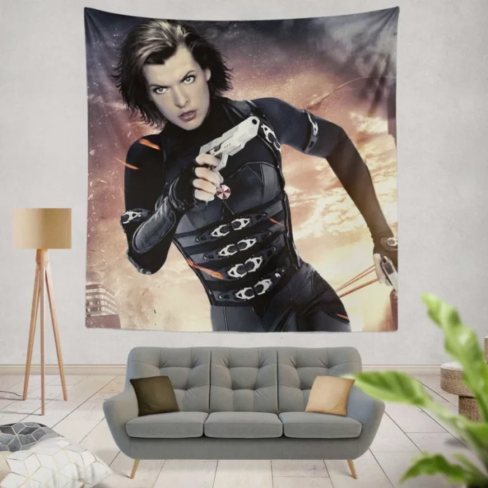 Resident Evil Retribution Thriller Movie Wall Hanging Tapestry