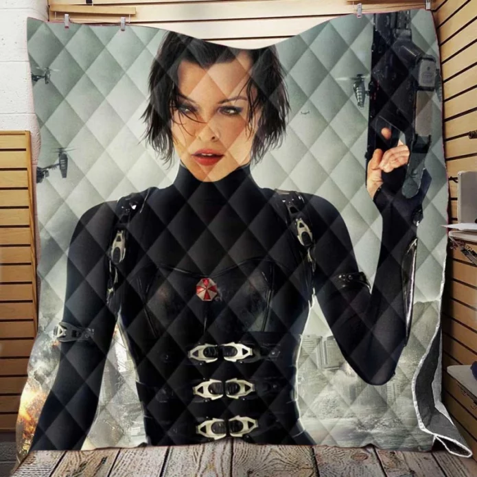 Resident Evil Retribution Woman Warrior Movie Quilt Blanket
