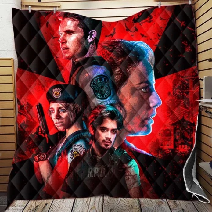 Resident Evil Welcome to Raccoon City Movie Poster Quilt Blanket