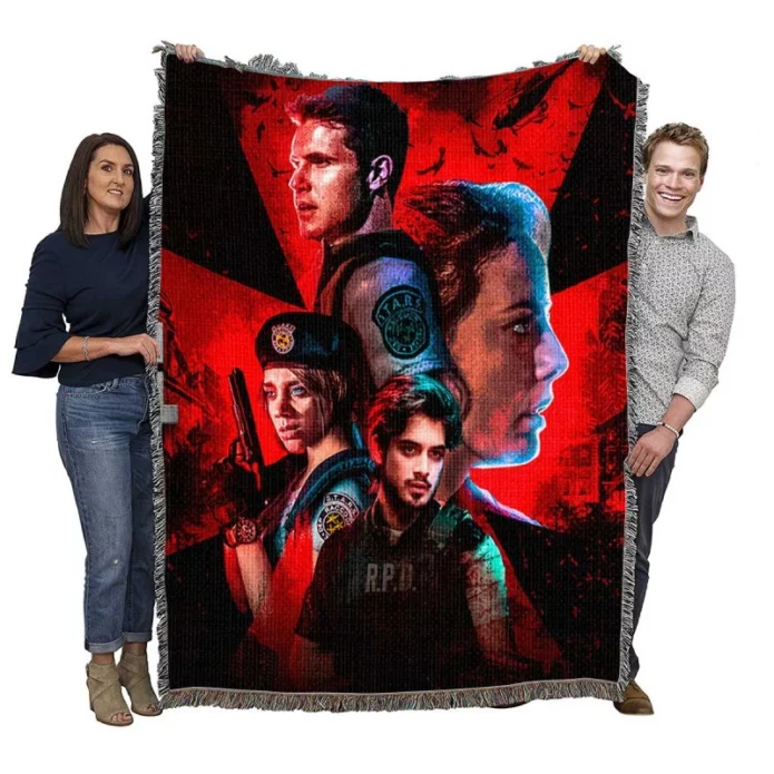 Resident Evil Welcome to Raccoon City Movie Poster Woven Blanket