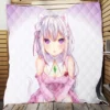 Rezero Emilia Anime Girl Japanese Quilt Blanket