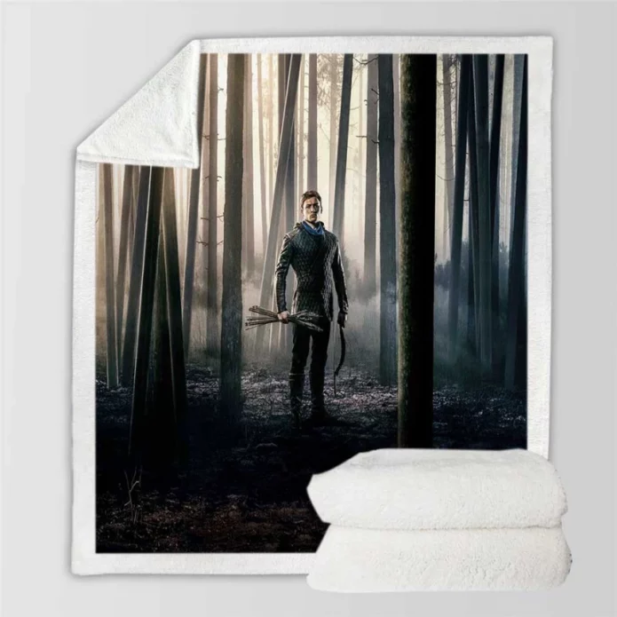 Robin Hood Movie Taron Egerton Sherpa Fleece Blanket