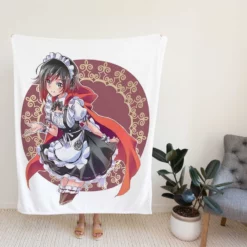 Ruby Rose Anime Girl Rwby Cute Anime Fleece Blanket