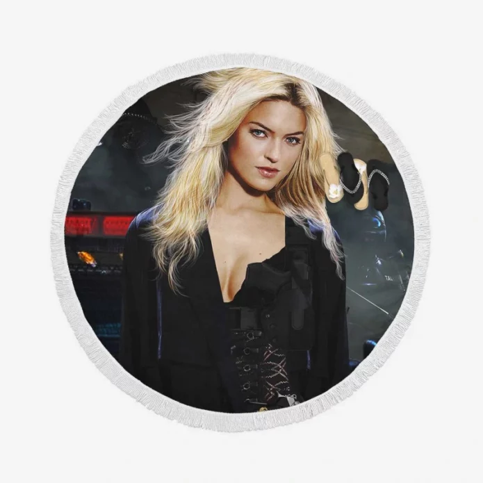 SWAT 2 Movie Martha Hunt Round Beach Towel