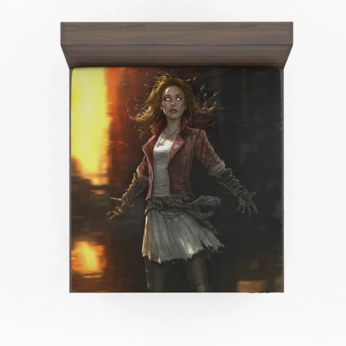 Scarlet Witch in Avengers Age of Ultron Movie Fitted Sheet