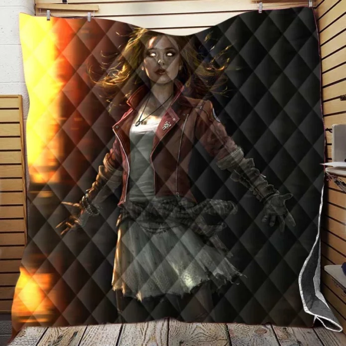 Scarlet Witch in Avengers Age of Ultron Movie Quilt Blanket