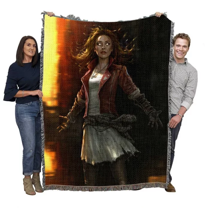 Scarlet Witch in Avengers Age of Ultron Movie Woven Blanket