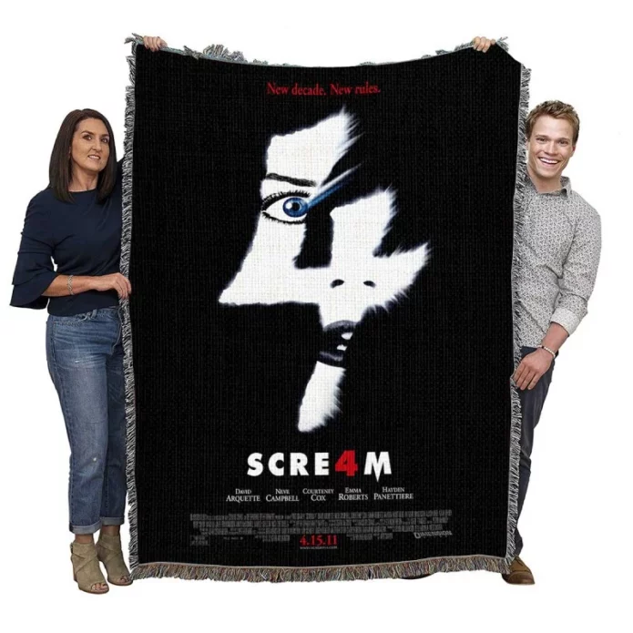 Scream 4 Movie Woven Blanket